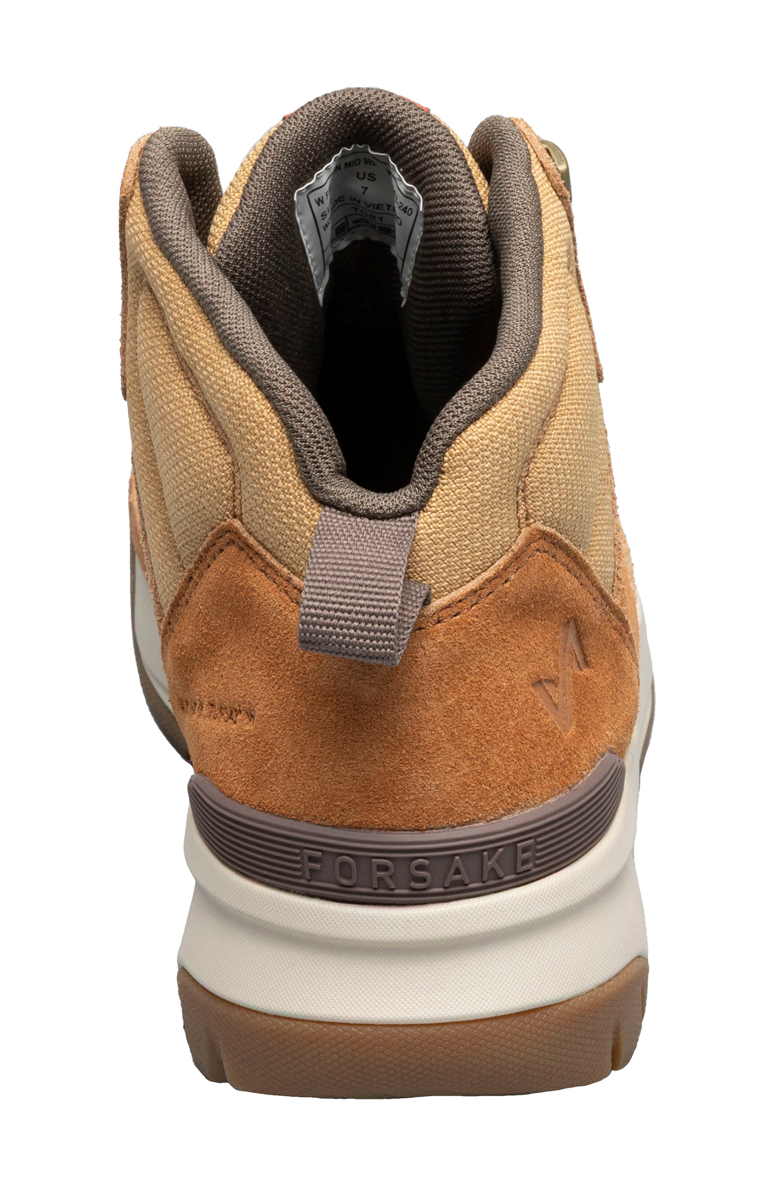 Forsake Fifteen Mid Waterproof Hiking Shoe, Alternate, color, Tan