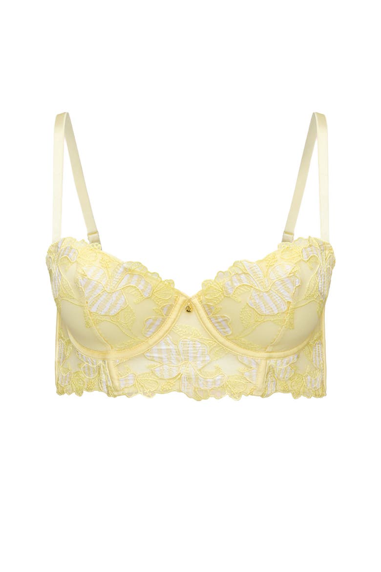 Carole Contour Demi Bra, Alternate, color, Stripe yellow