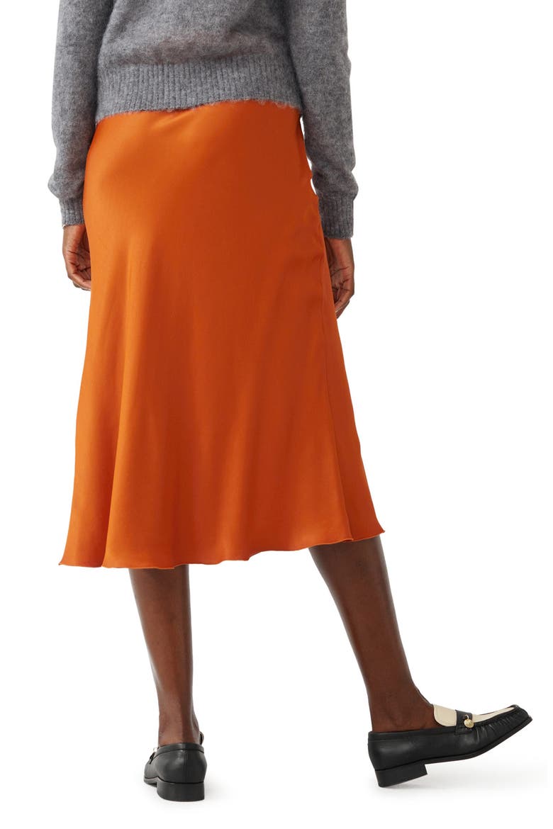 A-Line Midi Skirt, Alternate, color, RUSTY ORANGE