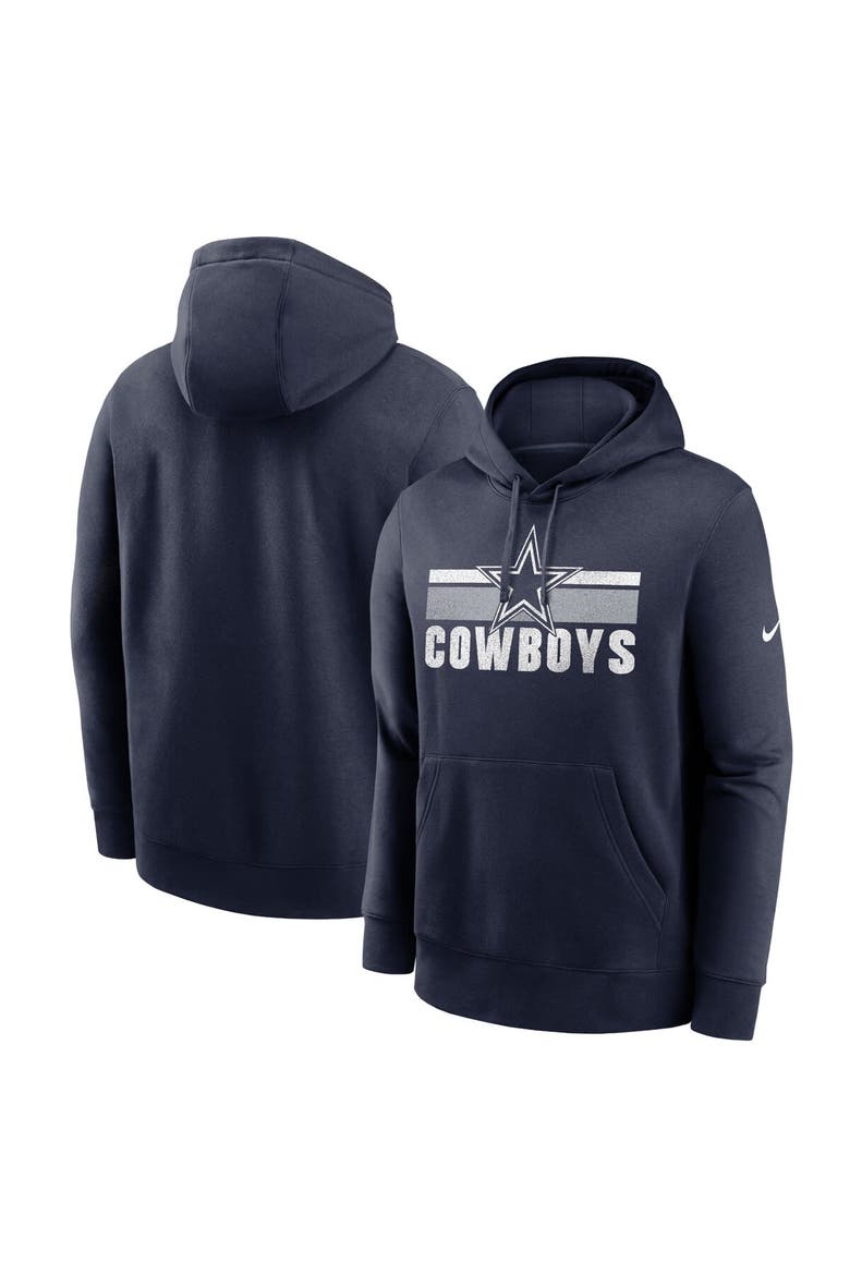 Men's Nike Navy Dallas Cowboys Club Fleece Pullover Hoodie, Alternate, color, Navy