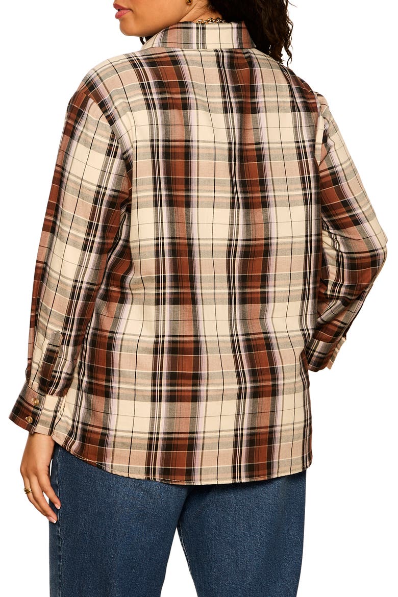 City Plaid Shirt, Alternate, color, HAZE PLAID BROWN