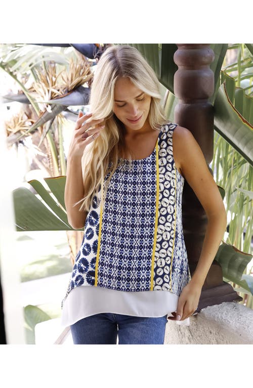 Shop Karen Kane Double Layer Tank In Print