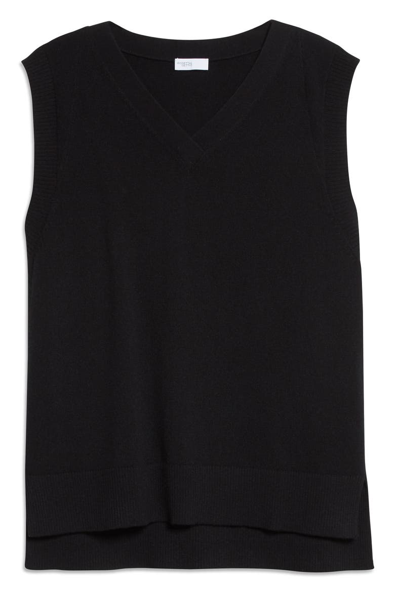 Cashmere Vest, Alternate, color, BLACK