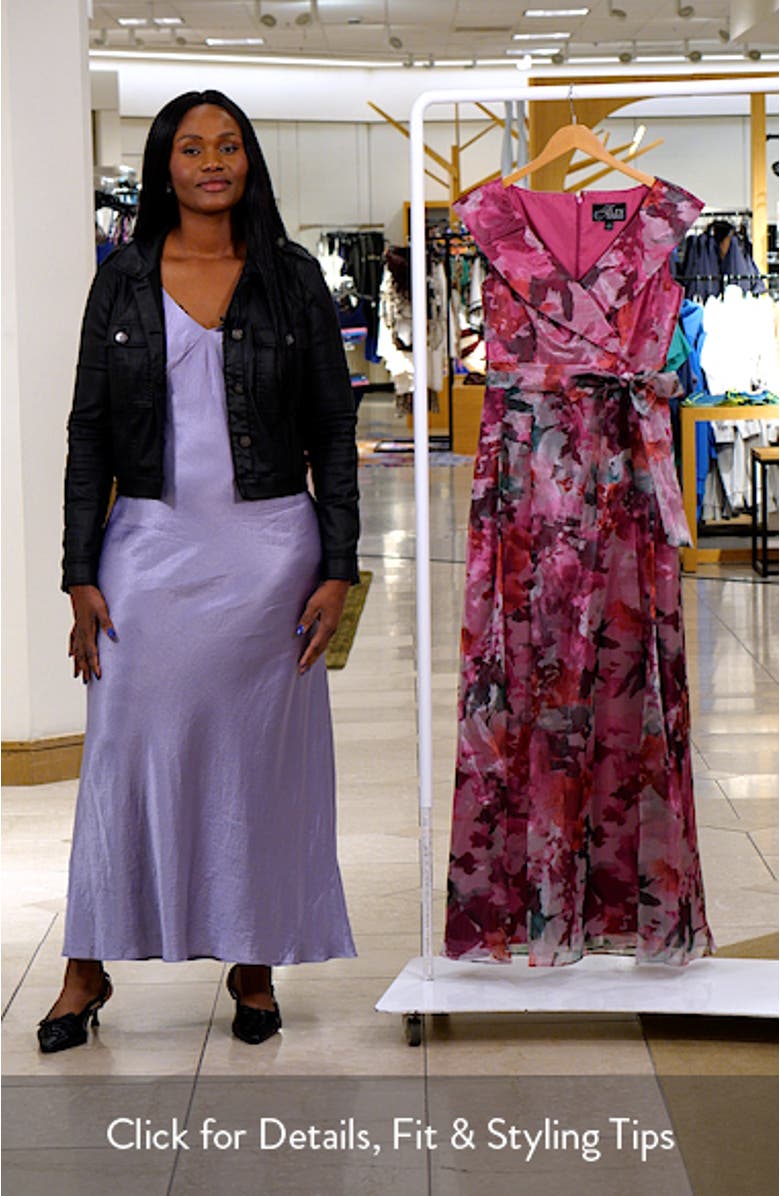 Floral Organza A-Line Gown, sales video thumbnail