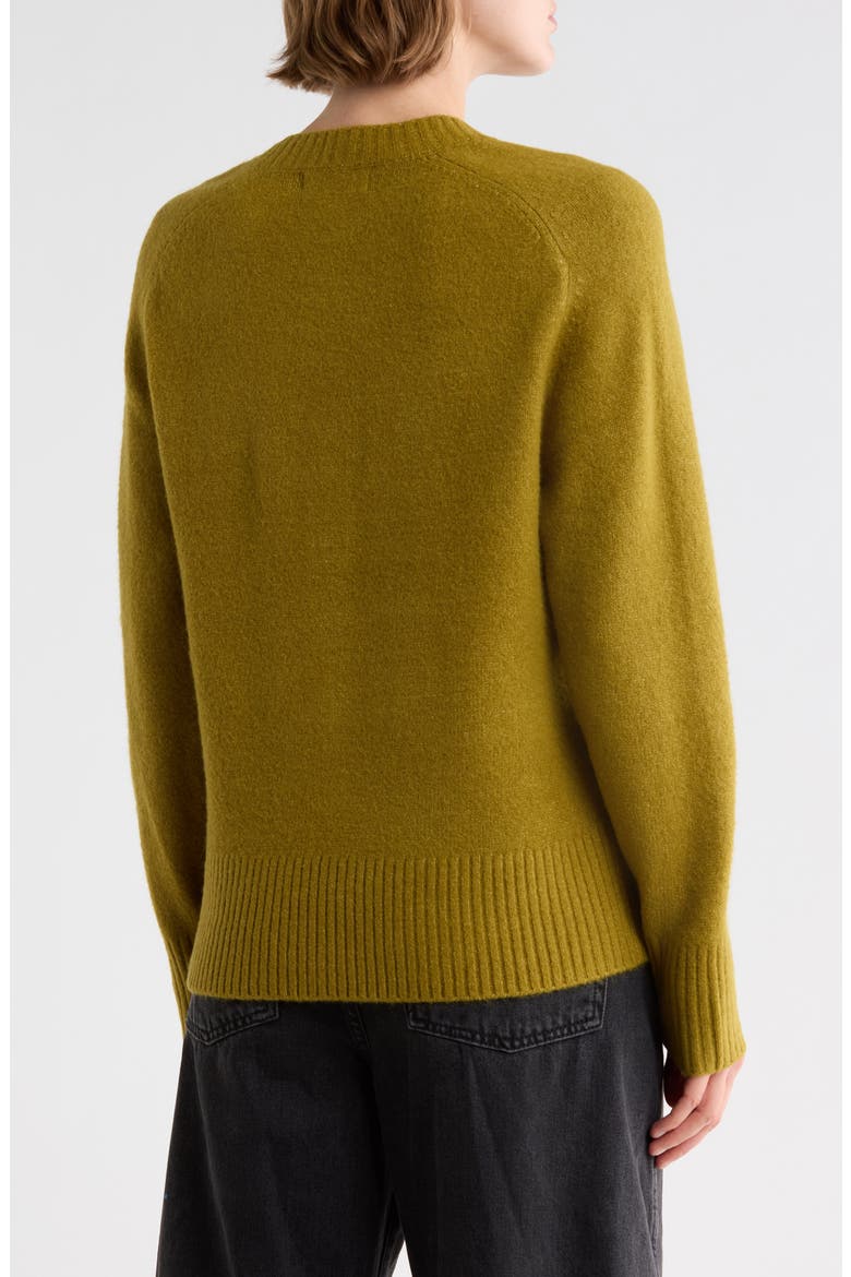 Crewneck Henley Sweater, Alternate, color, MOSS