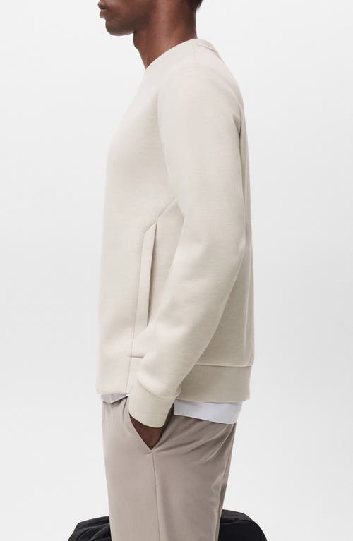 Mango Crewneck Sweatshirt In Neutral