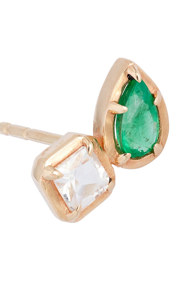 Anzie Mélia Stud Earrings, Alternate, color, Green
