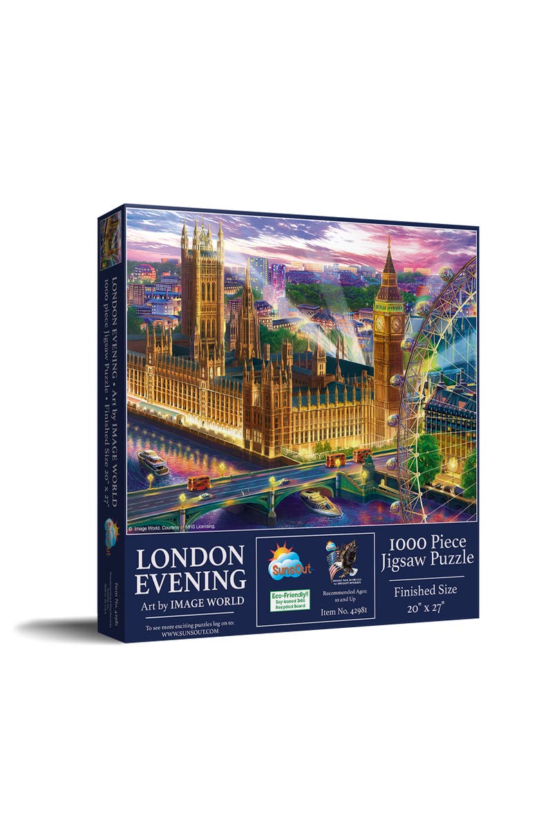 Sunsout London Evening 1000 piece Jigsaw Puzzle for Adults, Main, color, Multicolor