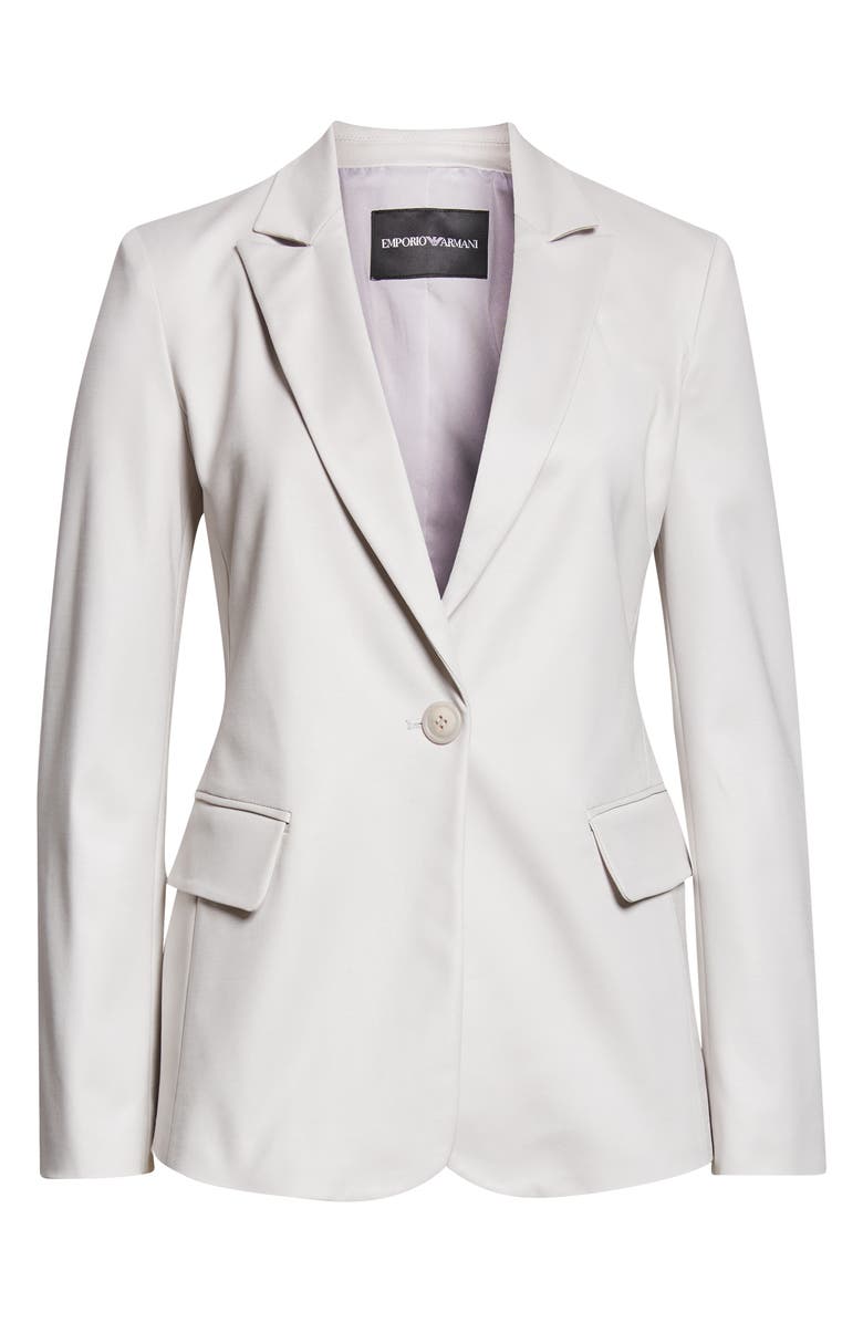 Emporio Armani Cotton Blend Blazer, Main, color, Solid Light/ Pastel Grey