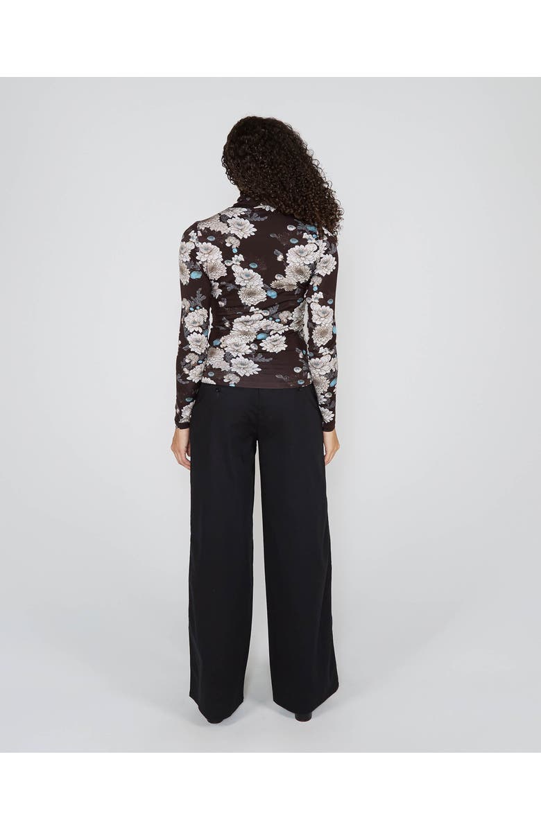 Lords of Harlech Kate Stretch Knit Turtleneck, Alternate, color, Serious Floral Black