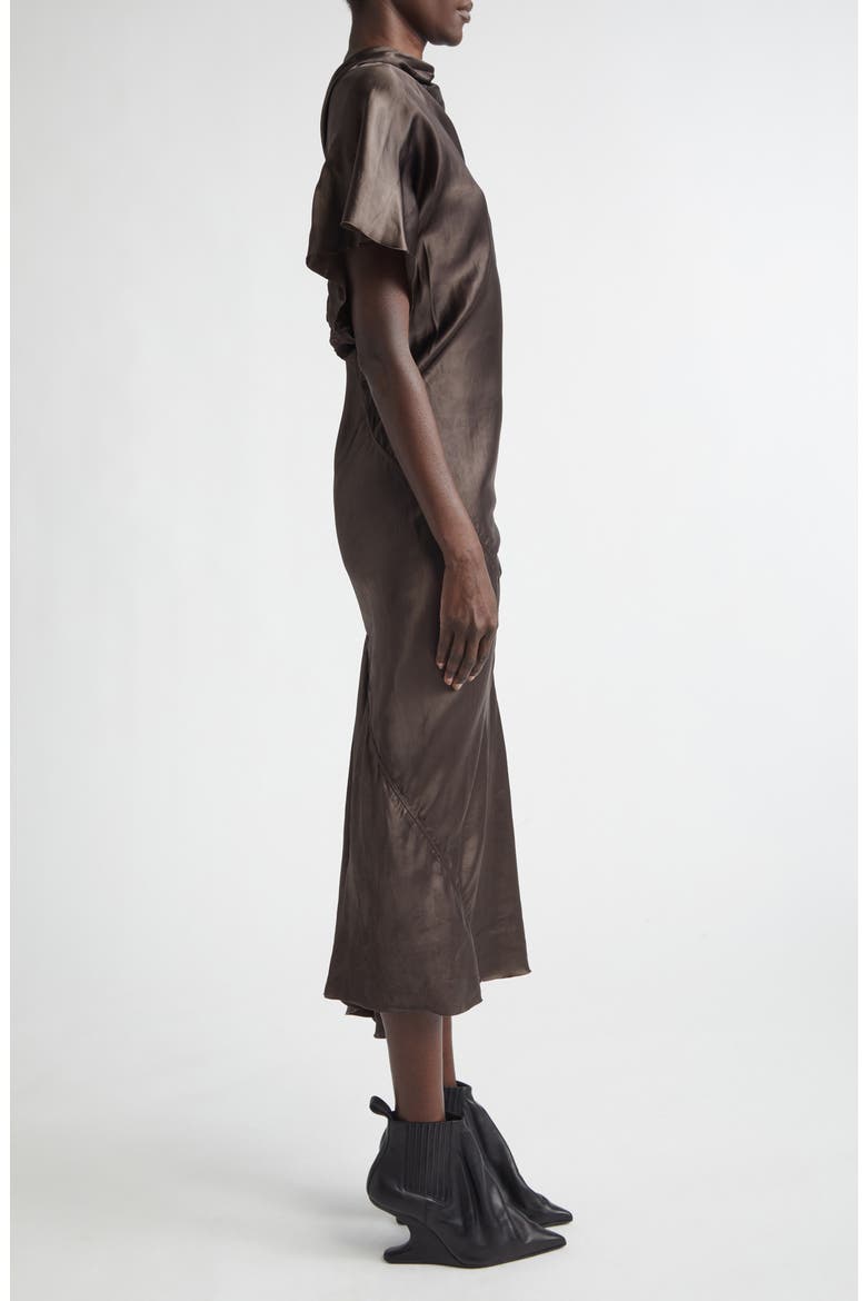 Seb Satin Midi Dress, Alternate, color, DARK DUST