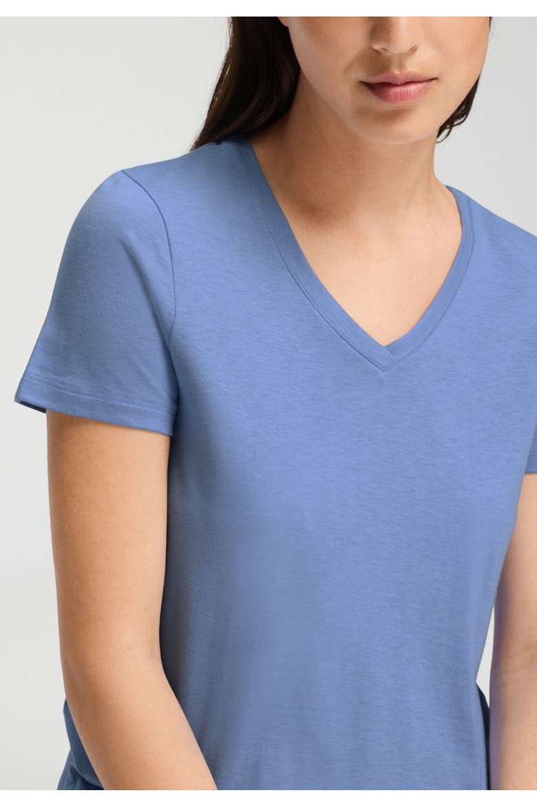 Sleep And Lounge Relaxed V-Neck T-Shirt, Alternate, color, Bluebird