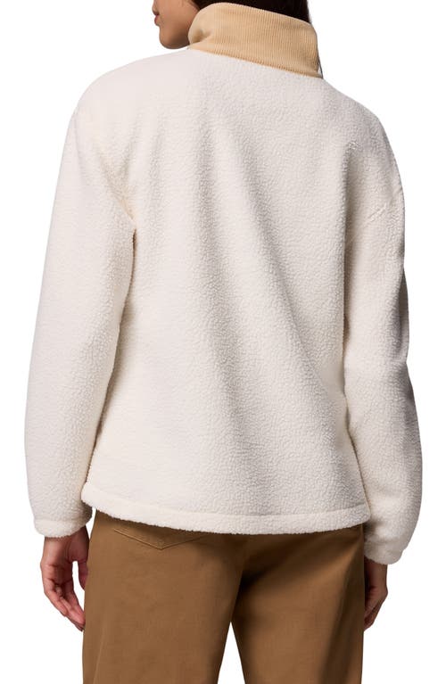 Columbia Maple Garden Half Zip Fleece Jacket In White