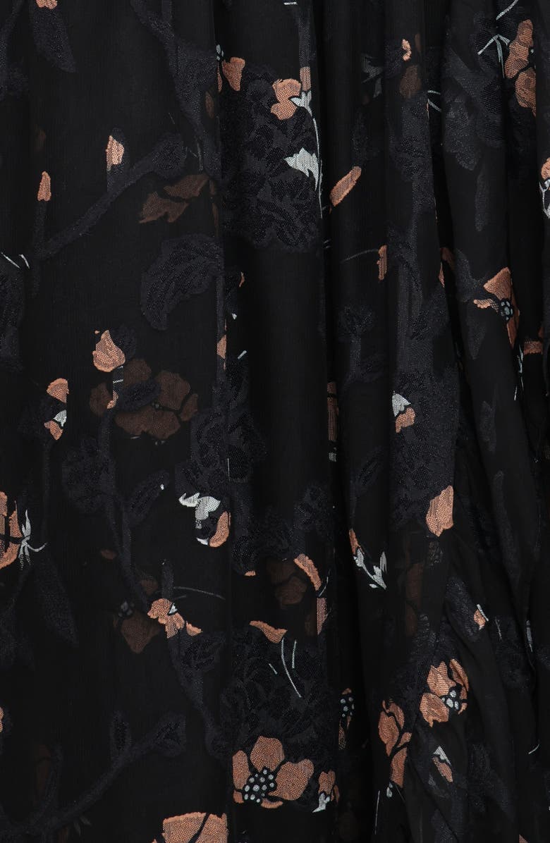Petal & Pup Orielle Maxi Dress, Alternate, color, Black/ Beige Floral