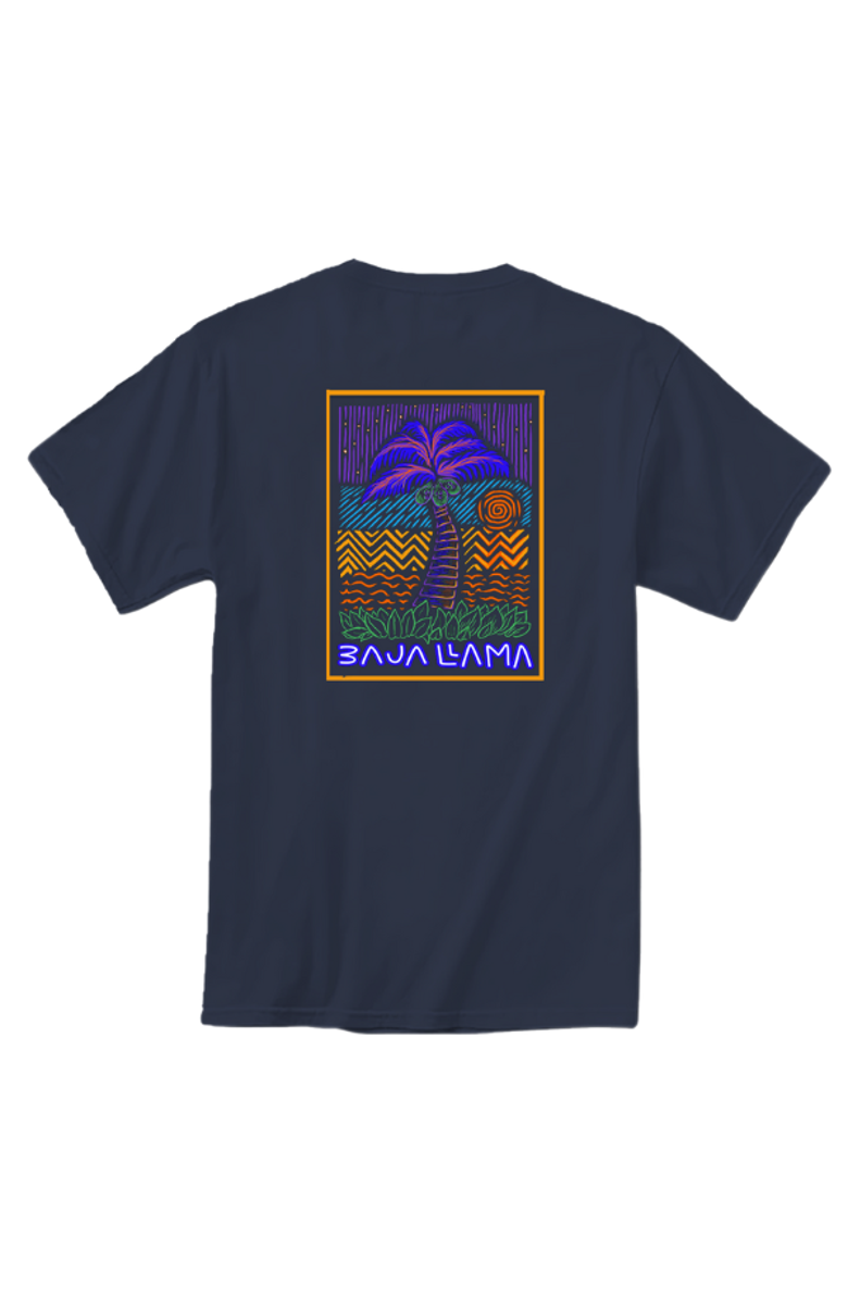 Baja Llama PALM DARK - PRIMO GRAPHIC TEE, Alternate, color, Navy