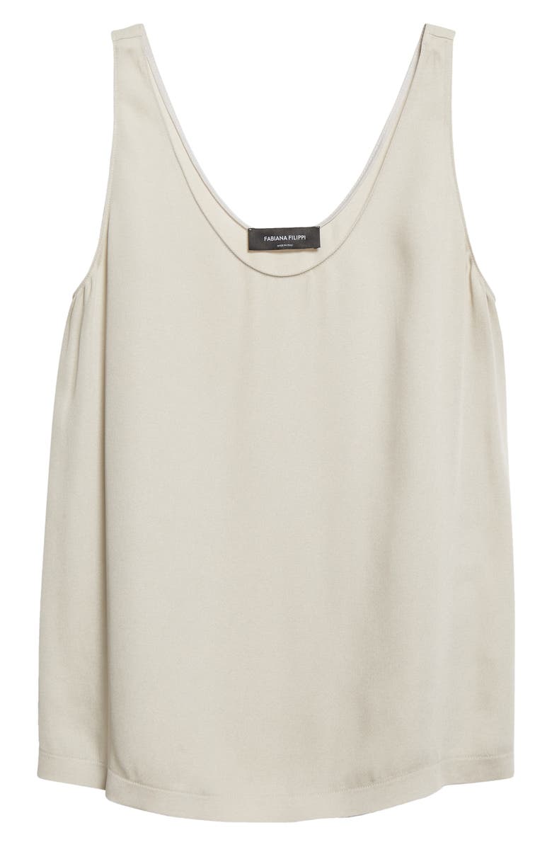 Fabiana Filippi Scoop Neck Tank, Alternate, color, Dune