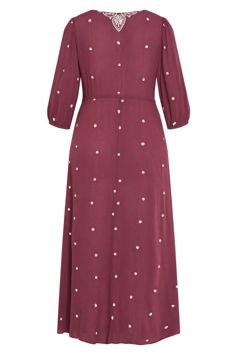 Anaya Embroidered Maxi Dress, Alternate, color, PURPLE