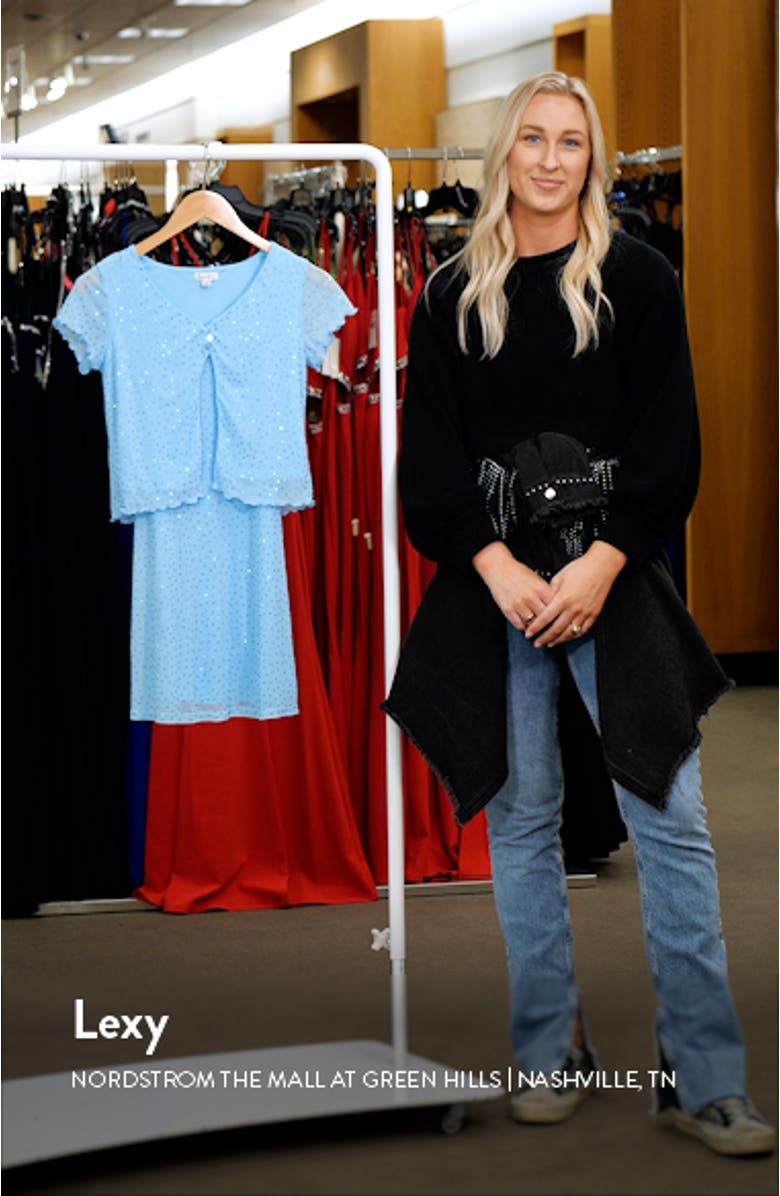 Kids' Short Sleeve Cardigan & A-Line Dress Set, sales video thumbnail