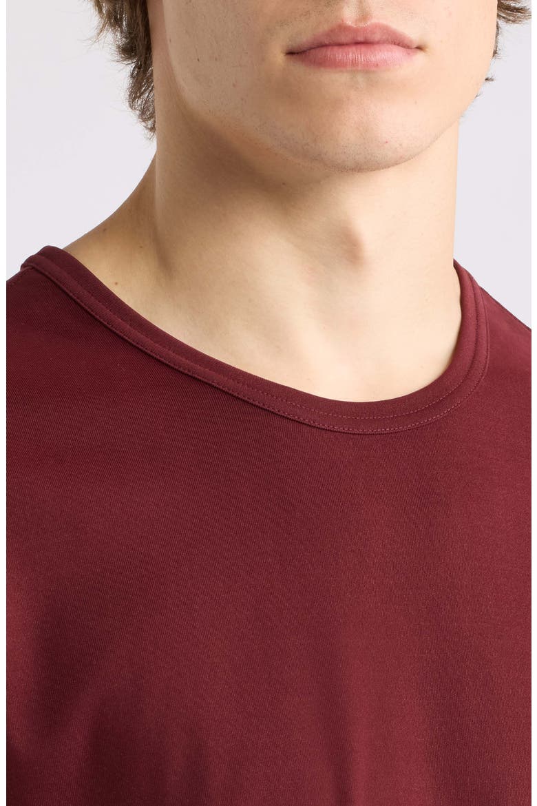 Crewneck T-Shirt, Alternate, color, MERLOT
