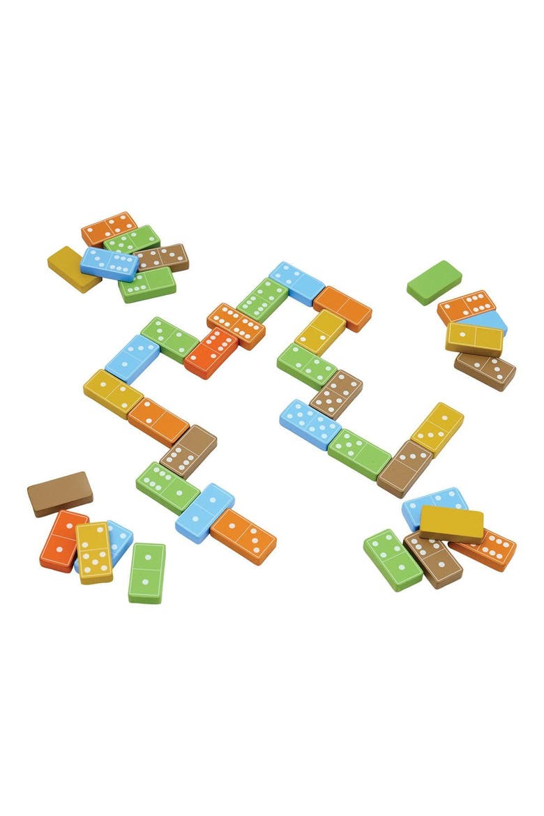 Wooden Dominoes - 168 Pieces, Main, color, Multicolored