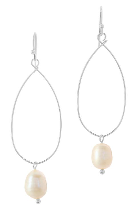Genuine Pearl Teardrop Earrings