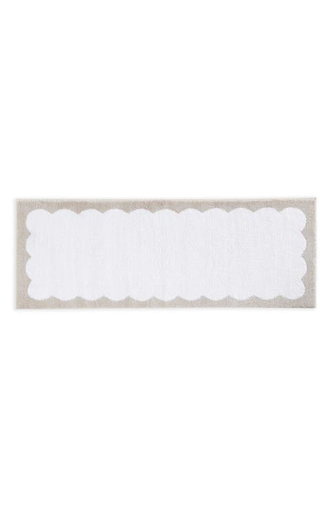 Bedford Scallop Microfiber Bath Rug