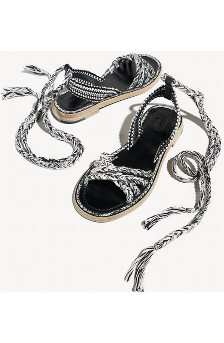 Amambaih Graciela Sandals, Alternate, color, Ivory-Black