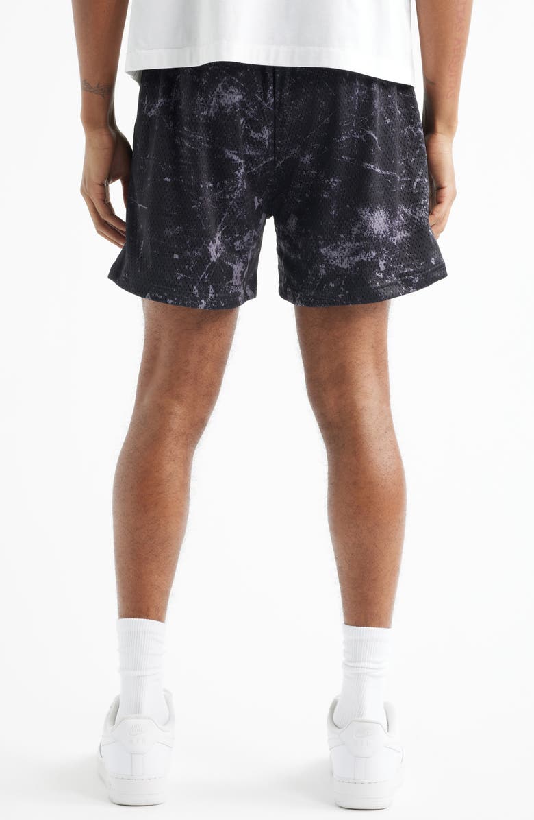 OVERTIME Cold Hearts Iced Mesh Shorts, Alternate, color, Black