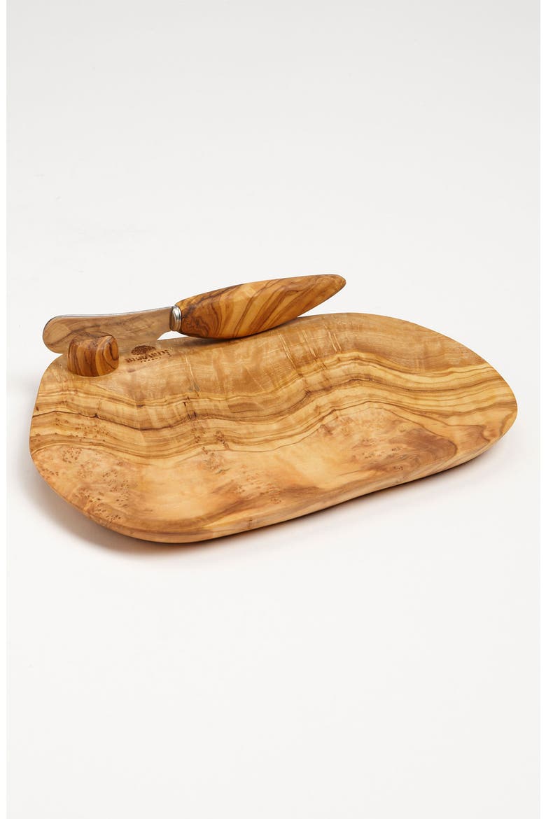 France Olive Wood Handcrafted Butter Dish & Knife, Main, color, NONE