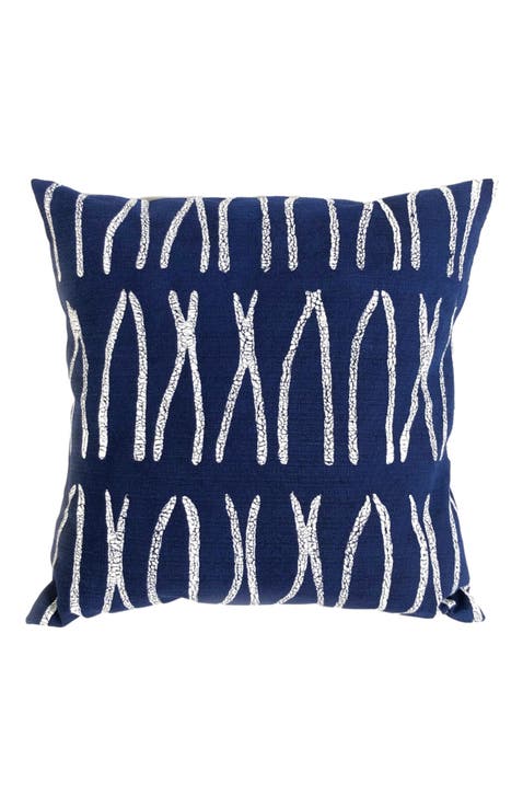 Sadza Lines Pillow Cover - Tuareg Indigo 18"