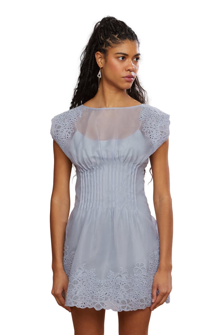 Georgina Mini Dress, Alternate, color, Rain Cloud