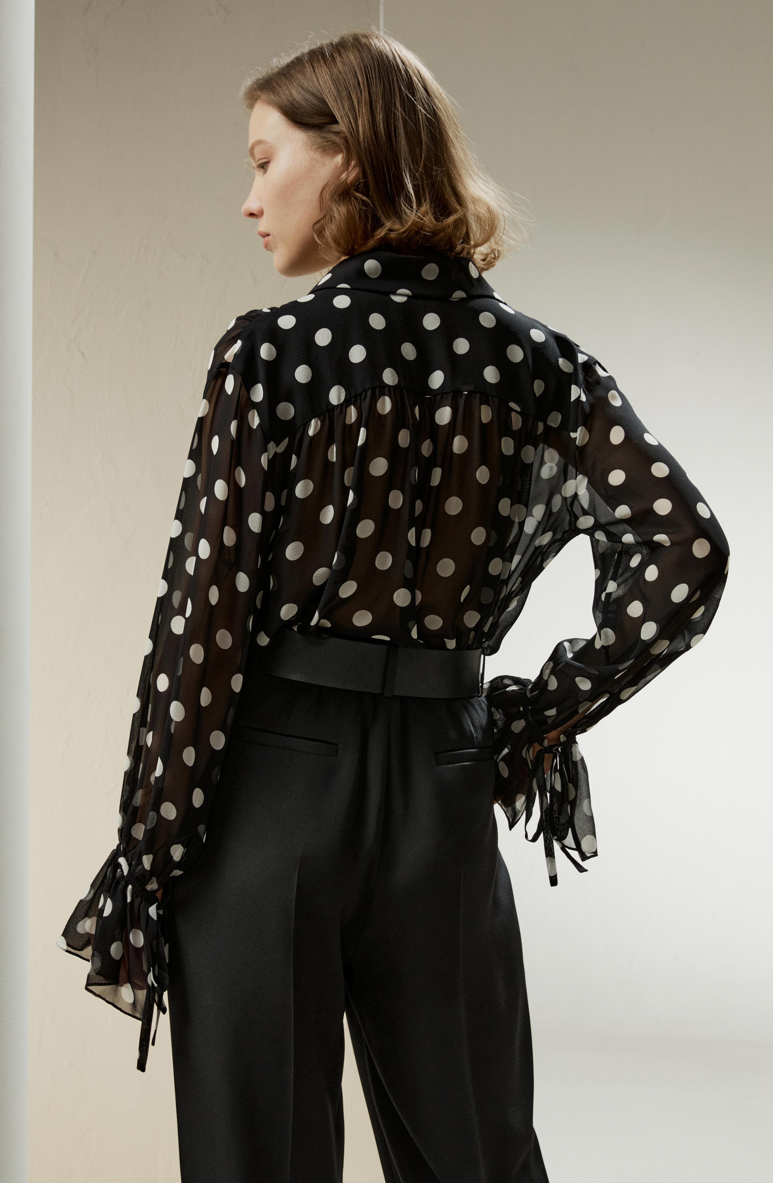 Polka Dots Georgette Blouse - image 2
