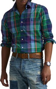 Polo Ralph Lauren Madras Plaid Performance Button-Down Shirt