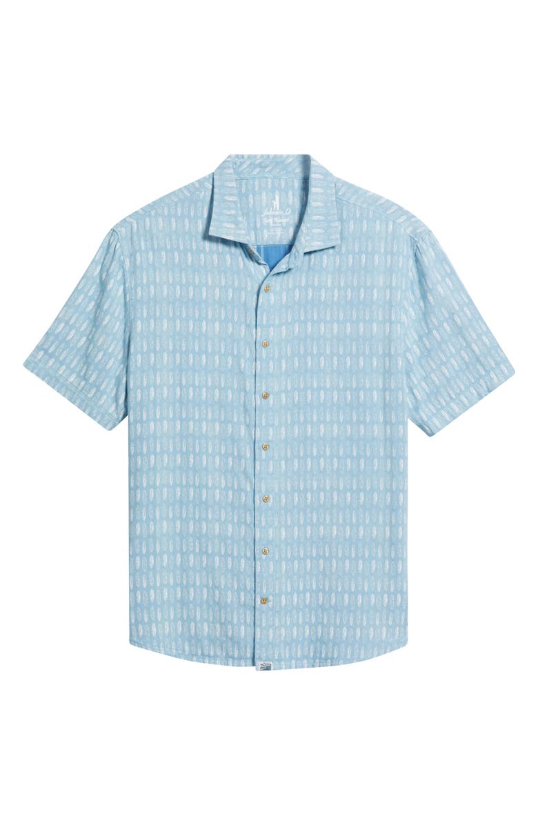 johnnie-O Beachley Short Sleeve Button-Up Shirt, Alternate, color, Maliblu