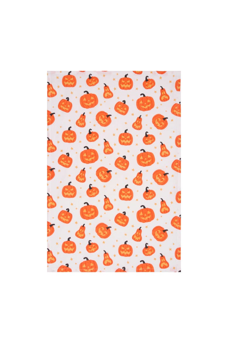 Jack-O-Lantern Pumpkin Halloween Towel & Stand Gift Set, Alternate, color, Orange
