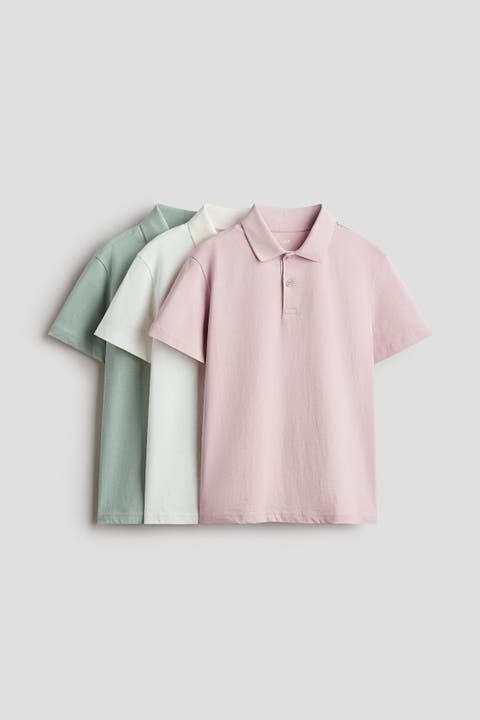 3-pack cotton polo shirts