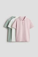 H&M 3-pack cotton polo shirts