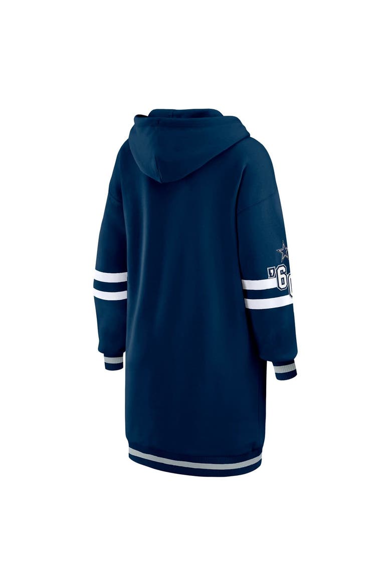 Women's WEAR by Erin Andrews Navy Dallas Cowboys Hoodie Dress, Alternate, color, Navy