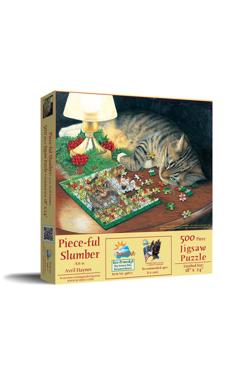 Sunsout Piece-ful Slumber 500 piece Jigsaw Puzzle for Adults, Main, color, Multicolor