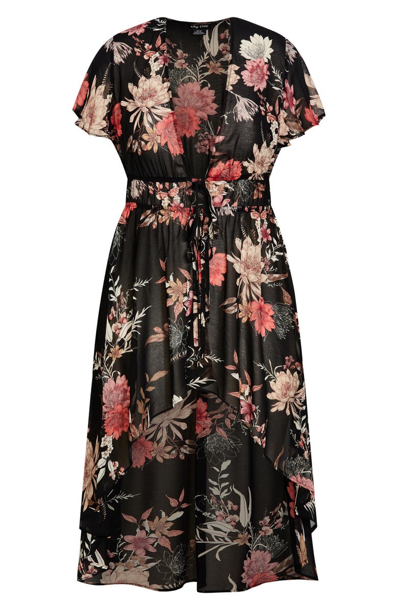 City Chic Natasha Floral Print Wrap, Alternate, color,