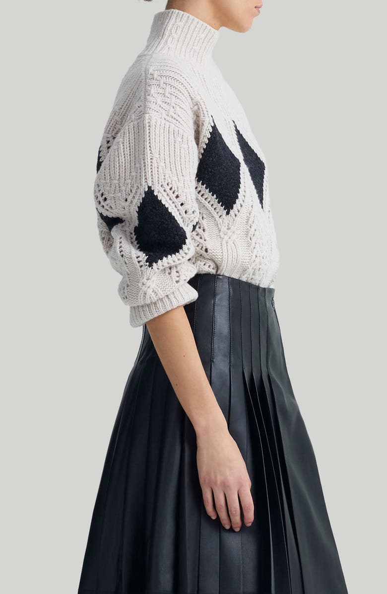 Altuzarra Grady Diamond Lambswool Pointelle Sweater, Alternate, color,
