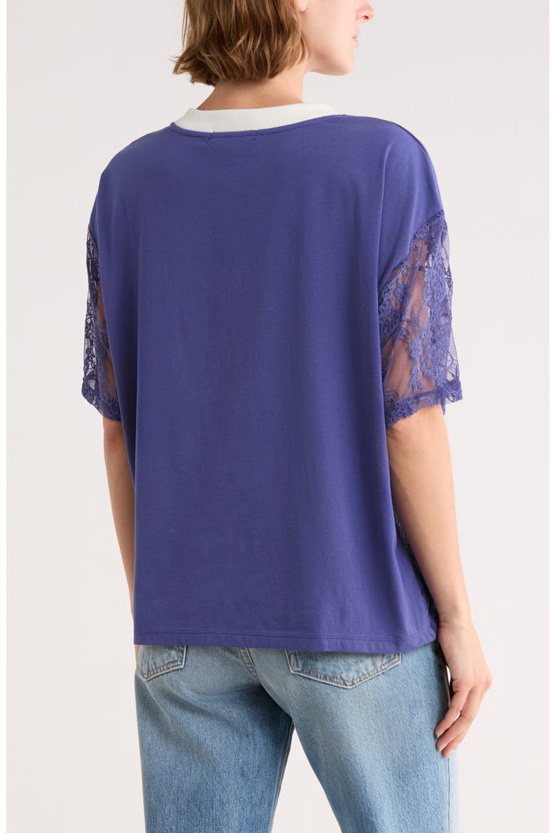 98 Lace Football Tee, Alternate, color, NAVY