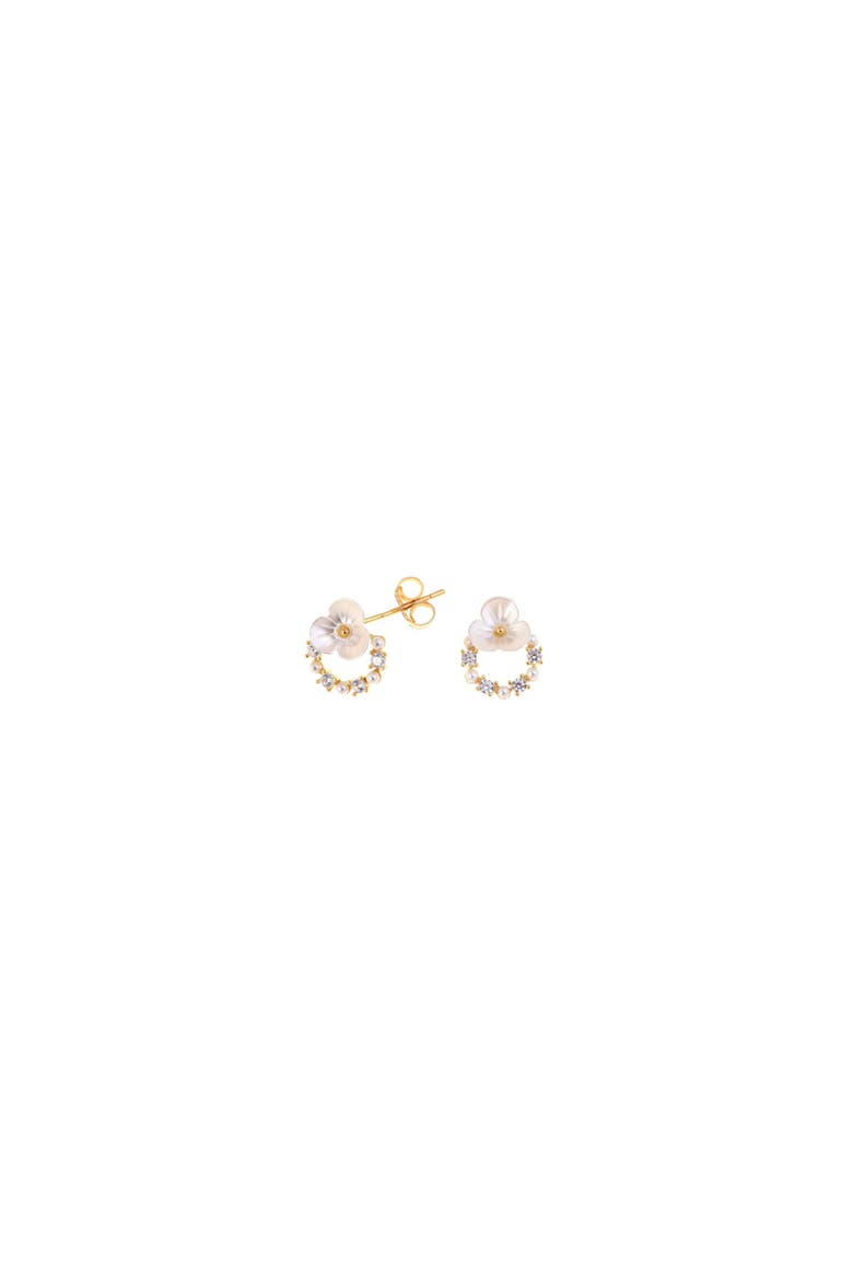Maisie Earrings, Main, color, Silver Gold Plated