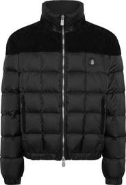 BILLIONAIRE Puffer Down Jacket With Leather Inserts Men