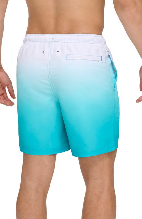 Shop Calvin Klein Sky Gradient Swim Trunks In Atlantis