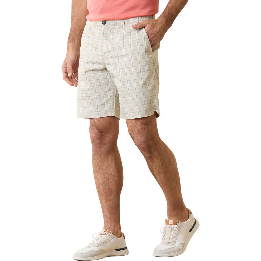 Tommy Bahama On Pair Plaid Flat Front Performance Golf Shorts In Multi