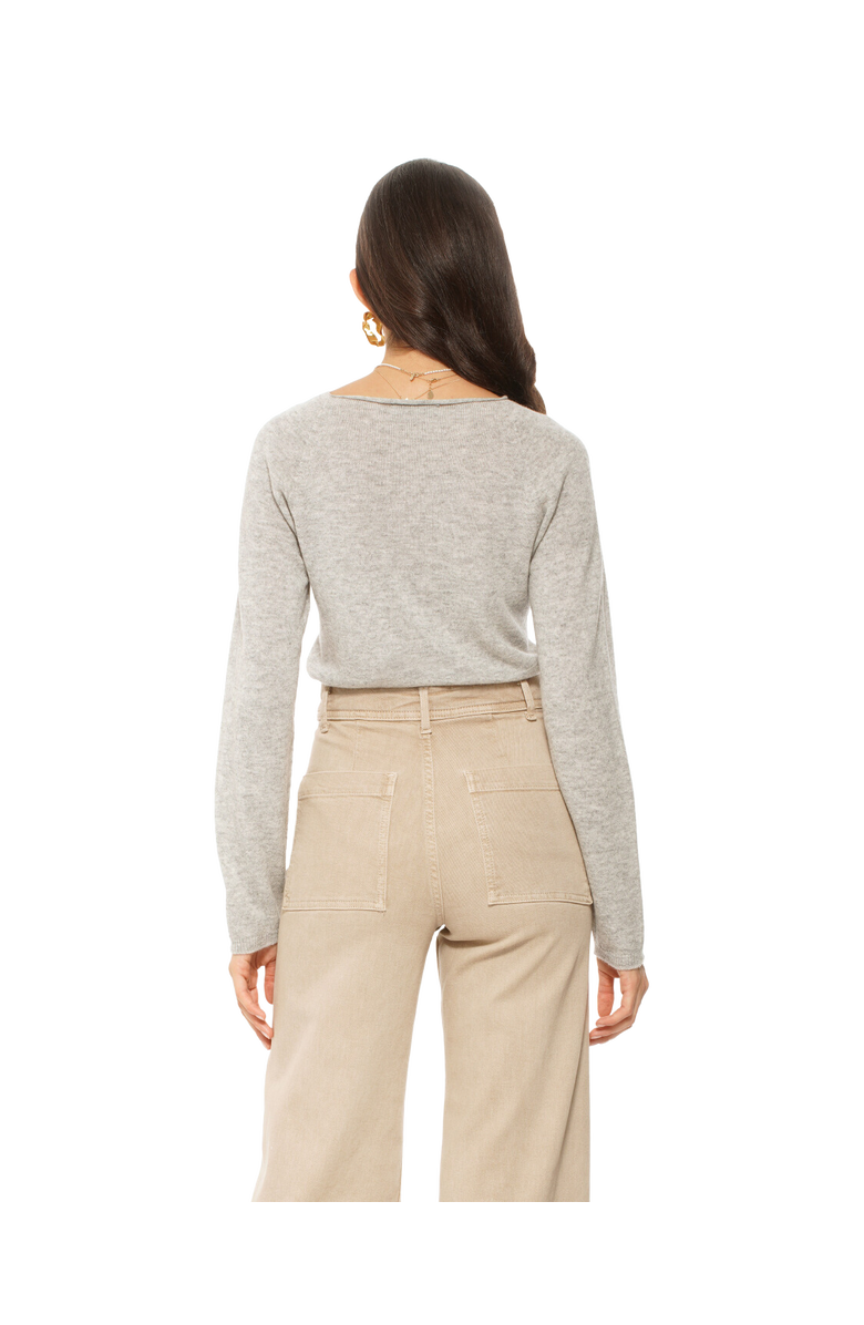 Monticelli Cashmere Ultralight Cashmere Raglan Crew Neck Sweater, Alternate, color, Orange