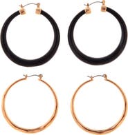 ZAXIE By Stefanie Taylor Set of 2 Hoop Earrings