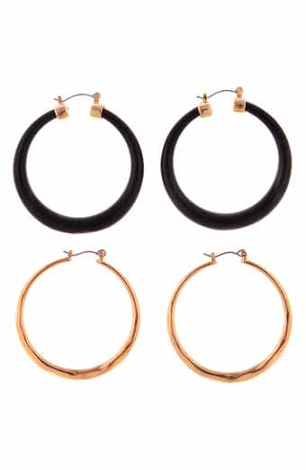 ZAXIE By Stefanie Taylor Set of 2 Hoop Earrings