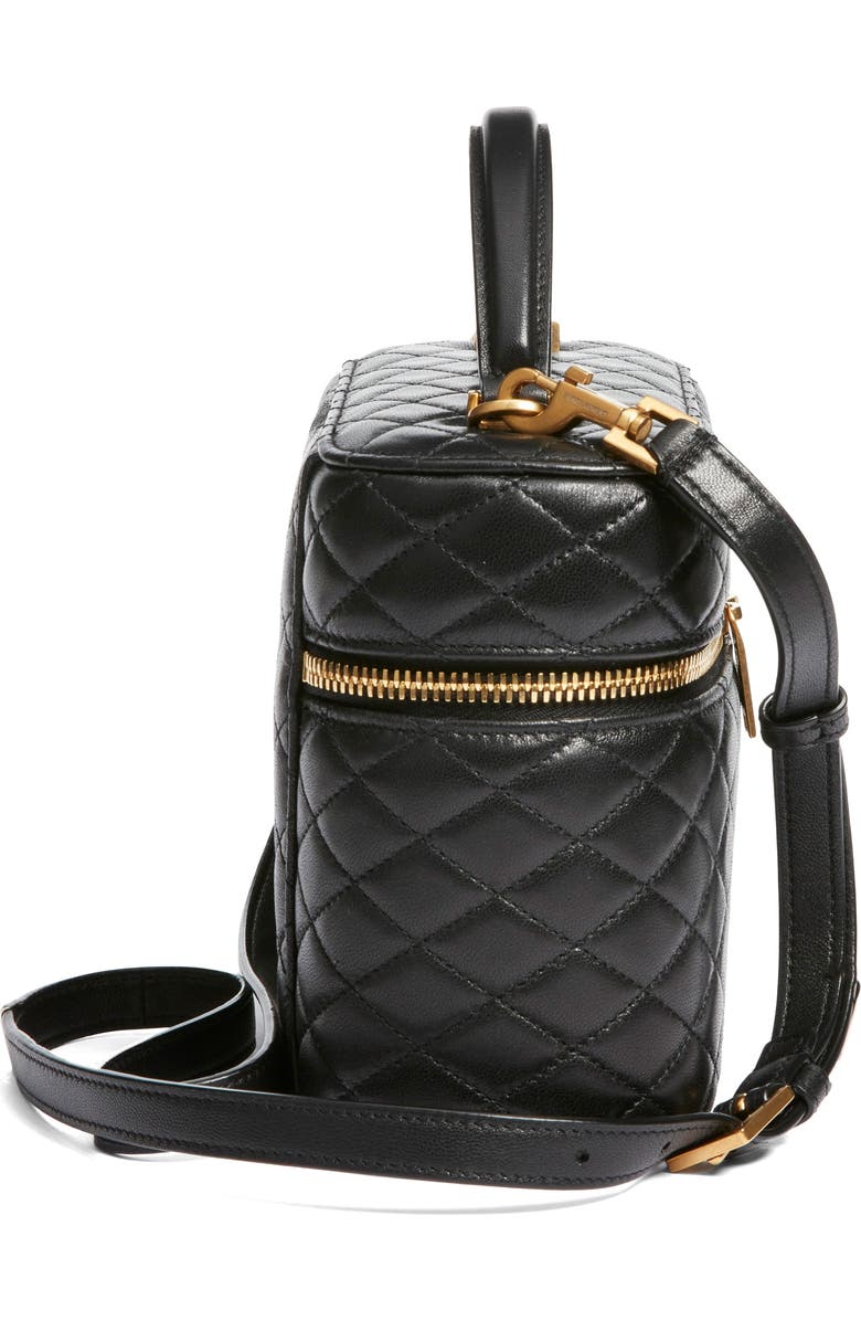 Saint Laurent Large Gaby Quilted Leather Vanity Case, Alternate, color,